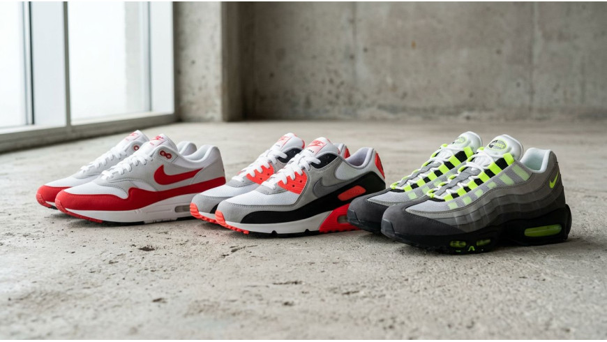 Сравнение Nike Air Max 1, 90 и 95: три десятилетия комфорта и стиля Сравнение Nike Air Max 1, 90 и 95: три десятилетия комфорта и стиля