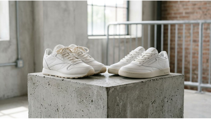 Reebok Classic Leather против Club C 85: битва легендарных белых кроссовок