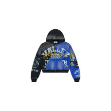 Vale Forever Bipolar Big Zip Up Hoodie Grey