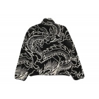 Stussy Dragon Sherpa Jacket Black