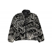Stussy Dragon Sherpa Jacket Black