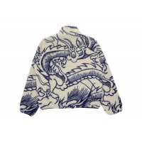 Stussy Dragon Sherpa Jacket Natural