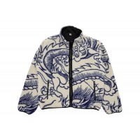 Stussy Dragon Sherpa Jacket Natural