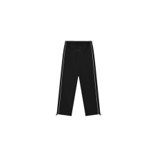 Fear of God Essentials Relaxed Fleece Piping Sweatpant Jet Black/Cloud White