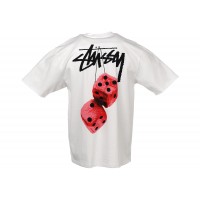 Stussy Fuzzy Dice Tee White
