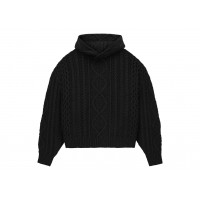 Fear of God Essentials Cable Knit Hoodie Jet Black