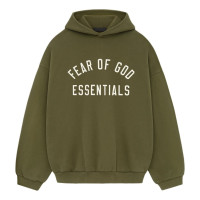 Fear of God Essentials Fleece Hoodie Military