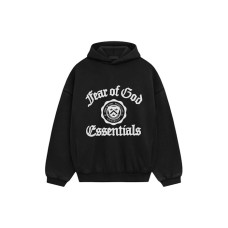 Fear of God Essentials Heavy Fleece Vintage Shrunken Hoodie Black