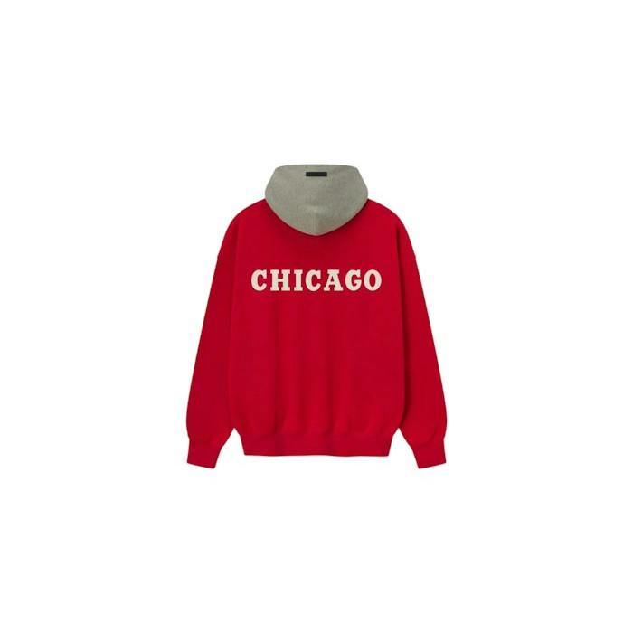 Худи Fear of God Essentials Bulls Sport Hoodie Red/Concrete Heather Худи Fear of God Essentials Bulls Sport Hoodie Red/Concrete Heather