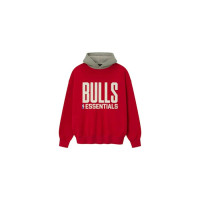 Fear of God Essentials Bulls Sport Hoodie Red/Concrete Heather