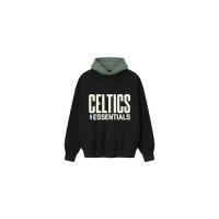 Fear of God Essentials Celtics Sport Hoodie Black/Balsam Green