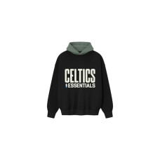 Fear of God Essentials Celtics Sport Hoodie Black/Balsam Green