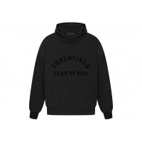 Fear of God Essentials Arch Logo Hoodie Jet Black