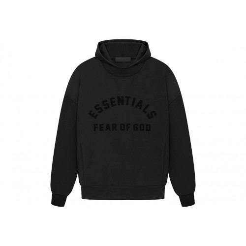 Оригинальный шмот Fear of God Essentials Arch Logo Hoodie Jet Black