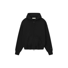 Fear of God Essentials Classic Fleece Zip-Up Hoodie Jet Black