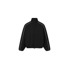 Fear of God Essentials Modern Piping Track Jacket Jet Black/Cloud White