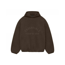 Fear of God Essentials Core Collection Nylon Fleece Hoodie Heather Wood/Wood