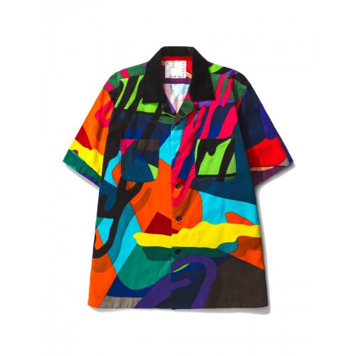 Оригинальный шмот KAWS x Sacai Button Shirt Multi - 70см