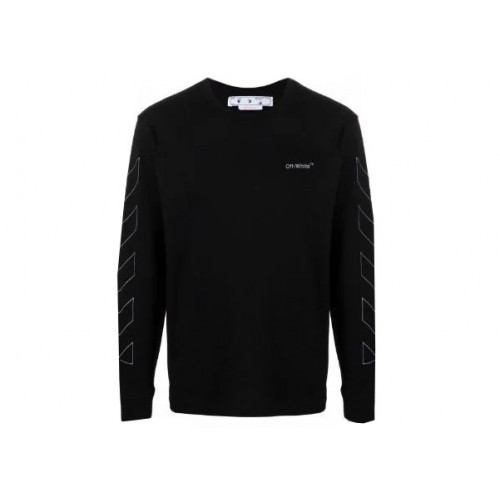 Оригинальный шмот OFF-WHITE Black Diag Outline Long Sleeve T-shirt Black