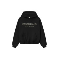 Fear of God Essentials Kids Fleece Hoodie Jet Black