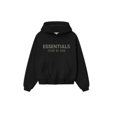 Fear of God Essentials Kids Fleece Hoodie Jet Black