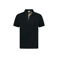 Burberry Hartford Check Placket Polo Black