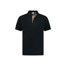 Burberry Hartford Check Placket Polo Black