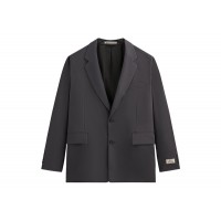 Kith 101 x Auralee Light Wool Max Gabardine Jacket Gray Pinstripe