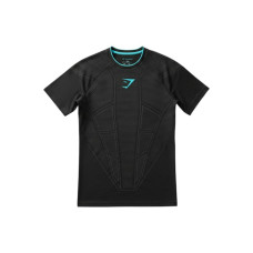 Gymshark Onyx V1 T-Shirt Black/Onyx Grey/Brand Blue