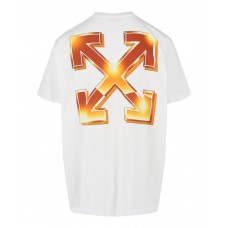 OFF-WHITE Arrows-Print Crewneck T-Shirt White/Orange