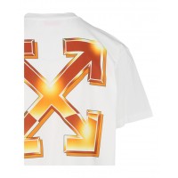 OFF-WHITE Arrows-Print Crewneck T-Shirt White/Orange