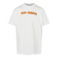 OFF-WHITE Arrows-Print Crewneck T-Shirt White/Orange