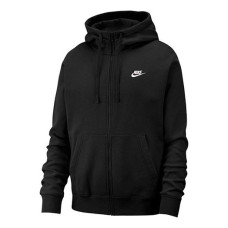 Nike Sportswear Club Fleece Full-Zip Hoodie Black/Black/White