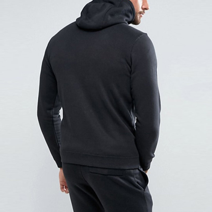 Худи Nike Sportswear Club Fleece Full-Zip Hoodie Black/Black/White Худи Nike Sportswear Club Fleece Full-Zip Hoodie Black/Black/White