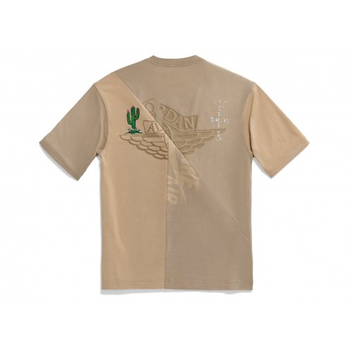Оригинальный шмот Travis Scott Cactus Jack x Jordan T-shirt (Asia Sizing) Khaki/Desert