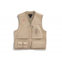 Travis Scott Cactus Jack x Jordan Utility Vest Desert/Khaki/University Red