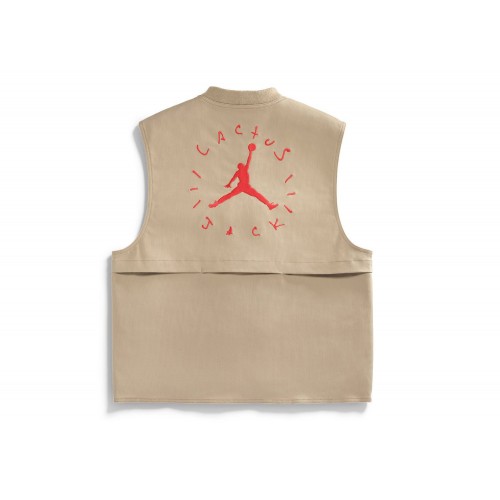 Оригинальный шмот Travis Scott Cactus Jack x Jordan Utility Vest (Asia Sizing) Desert/Khaki/University Red