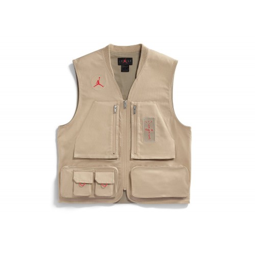 Оригинальный шмот Travis Scott Cactus Jack x Jordan Utility Vest (Asia Sizing) Desert/Khaki/University Red