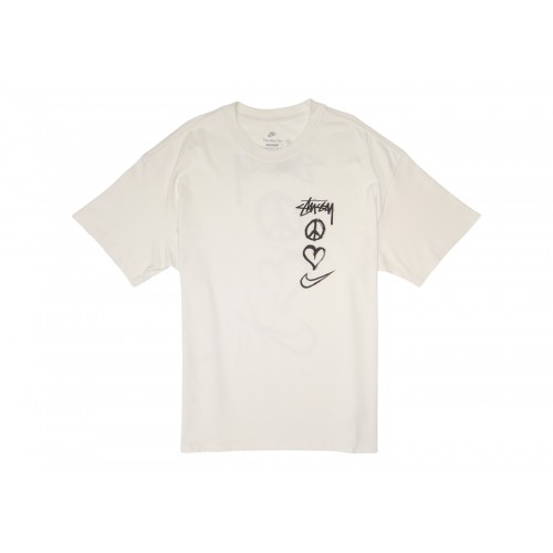 Оригинальный шмот Nike x Stussy Peace, Love, Swoosh T-shirt White - 70см