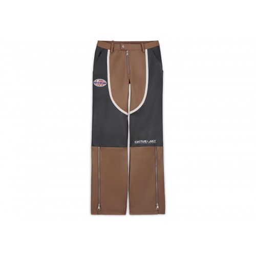 Оригинальный шмот Jordan x Travis Scott Cactus Jack Womens Leather Pants Archaeo Brown