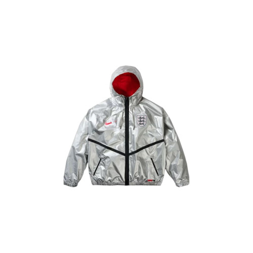 Palace x Nike England Dri-Fit Academy Anthem Jacket Pewter Grey/Bright Crimson/Black