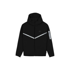 Nike Tech Fleece Reflective Full Zip Hoodie Black/White