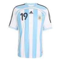adidas Argentina Home 2006 Messi Jersey White/Clear Blue