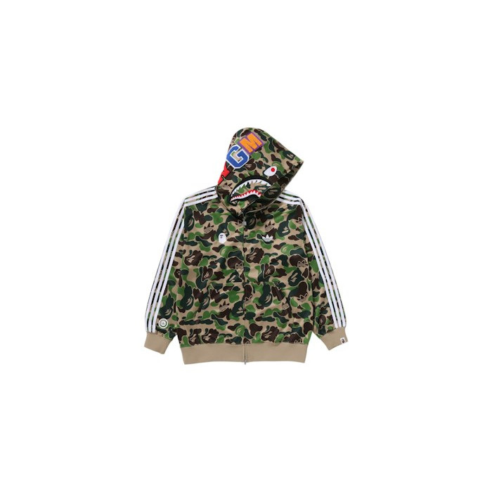 Худи adidas x BAPE Relaxed Fit Track Camo Shark Full Zip Hoodie Green Худи adidas x BAPE Relaxed Fit Track Camo Shark Full Zip Hoodie Green