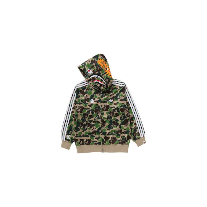 Худи adidas x BAPE Relaxed Fit Track Camo Shark Full Zip Hoodie Green Худи adidas x BAPE Relaxed Fit Track Camo Shark Full Zip Hoodie Green