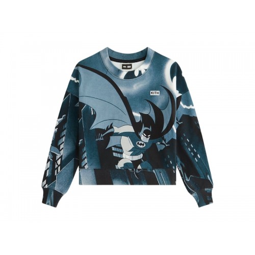 Оригинальный шмот Kith x Batman Kids Batman And Robin Nelson Crewneck Black