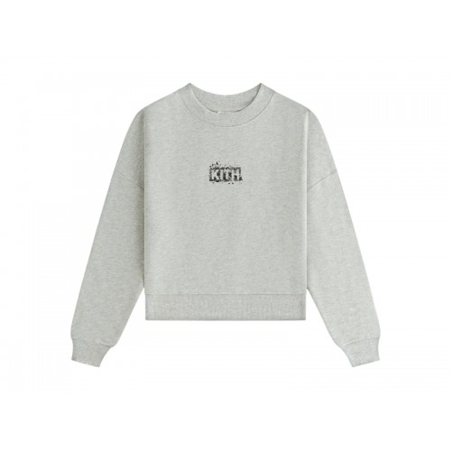 Оригинальный шмот Kith x Batman Kids Bats Nelson Crewneck Light Heather Grey