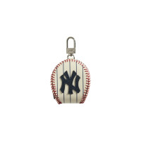 Kith x New York Yankees Leather Baseball Pouch Sandrift