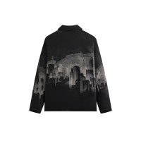 Kith x Batman Signal Tapestry Coaches Jacket Black