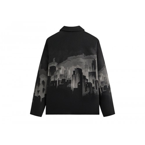 Оригинальный шмот Kith x Batman Signal Tapestry Coaches Jacket Black